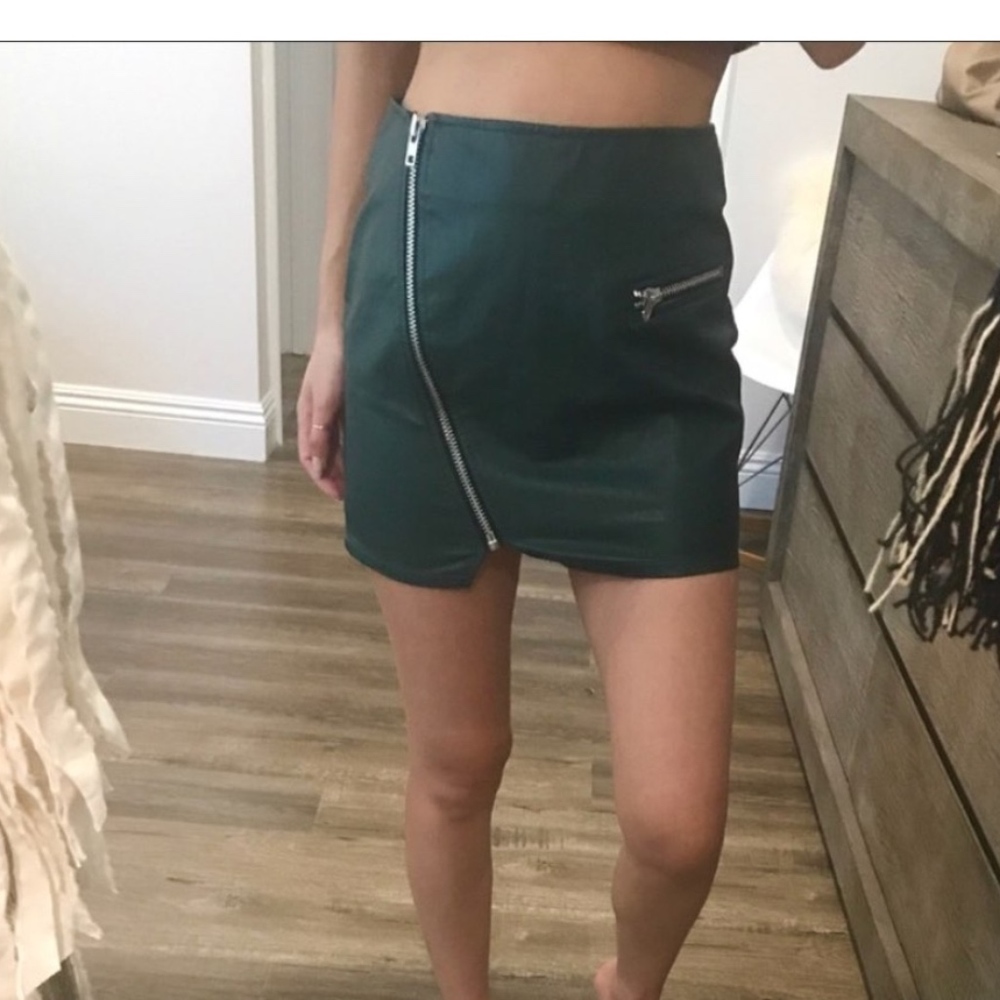 Faux leather skirt